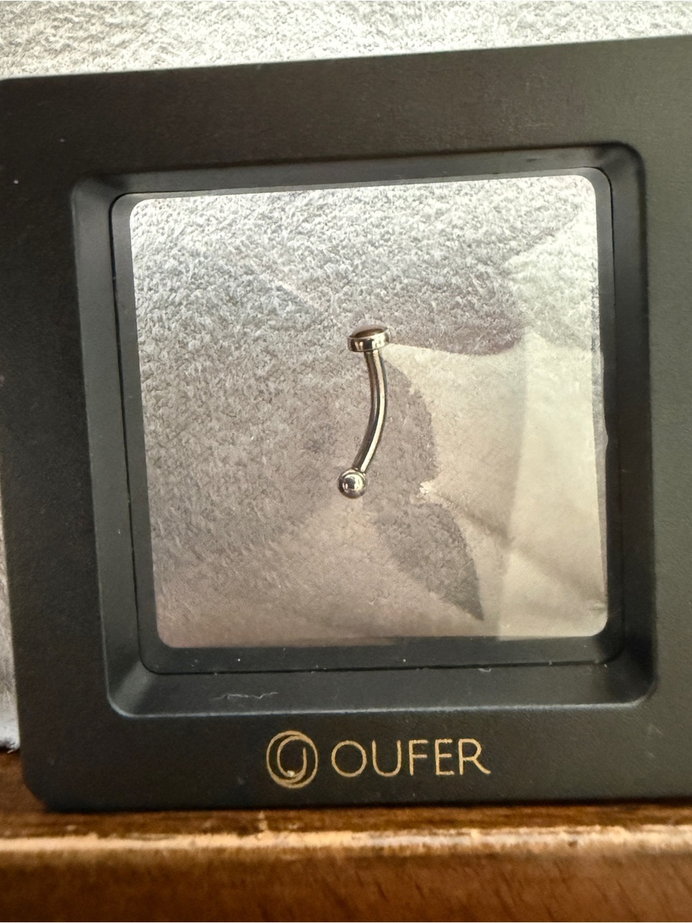 Titanium Implant Grade Curved Barbell with tiger eye